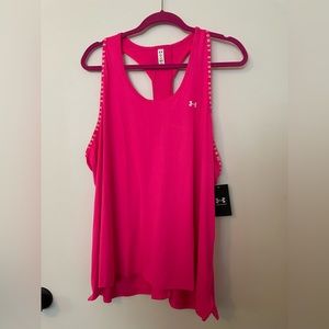 Women’s Plus Under Armour heat gear knockout tank, fuchsia. SZ 2X, NWT!
